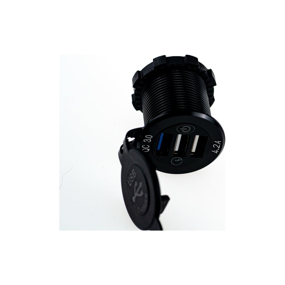 Разъем Usb в авто Pro Legend врезные, 12-24 В, 3USB, круглый, QC3.0+2.4 ...