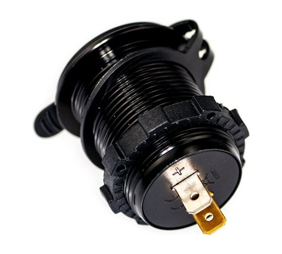 Разъем Usb в авто Pro Legend врезные, 12-24 В, 2USB + вольтметр, круглый, QC3.0A PL9373