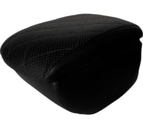 Автоподлокотник PSV для Ford Focus III 2011 г. без ступеньки, РОМБ, отстрочка черная, черная перфорированная экокожа 135521