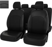 Чехлы PSV Оригинал для Hyundai Elantra VII CN7 2020 черный, отстрочка черная, экокожа 135012
