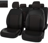 Чехлы PSV Оригинал для Hyundai Elantra VII CN7 2020 г., РОМБ, отстрочка красная, черная экокожа 135015