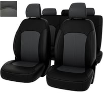 Чехлы PSV Оригинал для Kia Cerato IV 2018 г., черно-серая экокожа 135284