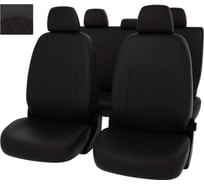 Чехлы PSV Оригинал для Renault Duster II 2020 дел., РОМБ, отстрочка красная, черная экокожа 135046
