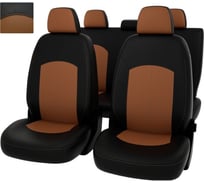 Чехлы PSV Оригинал для Renault Duster II 2020 дел. черно-св-коричневая экокожа 135059