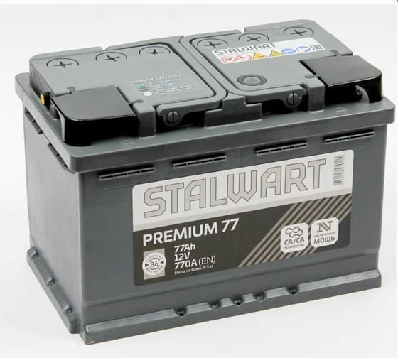 Автомобильный аккумулятор Stalwart Premium 6СТ-77.1 STP 77.1