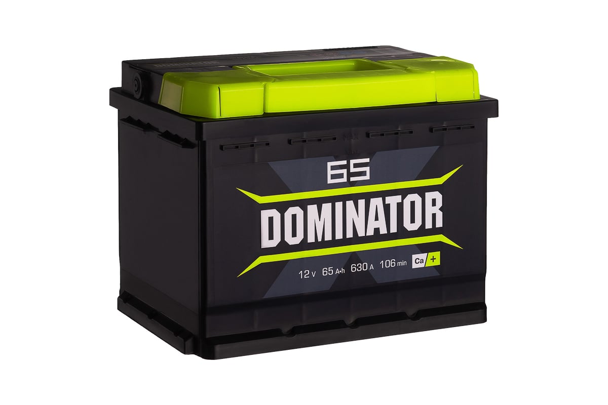 Аккумулятор DOMINATOR 6 СТ 65 Ач 0 LR, 630 А ССА, 565108060 - выгодная  цена, отзывы, характеристики, фото - купить в Москве и РФ