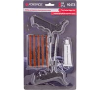 Набор инструментов для ремонта шин Forsage 8пр.(шило,протяжка,шнуры-5шт,клей), в блистере F-904T8(52301)