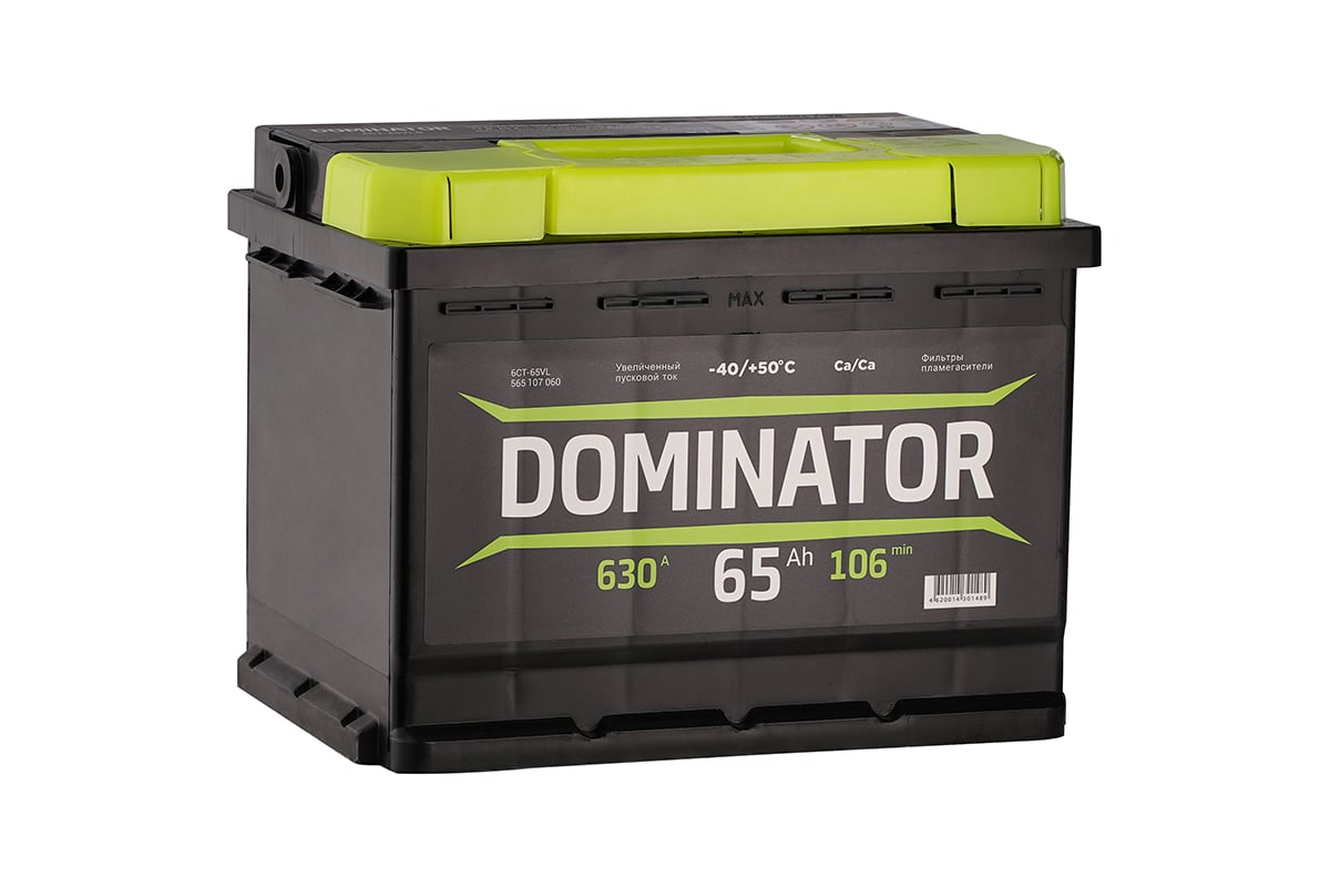 Аккумулятор DOMINATOR 6 СТ 65 Ач 1 L, 630 А ССА, 565107060