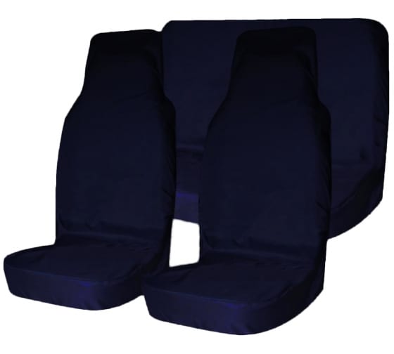 Комплект грязезащитных чехлов на передние и заднее сиденья 3шт, синий Tplus T001275 1