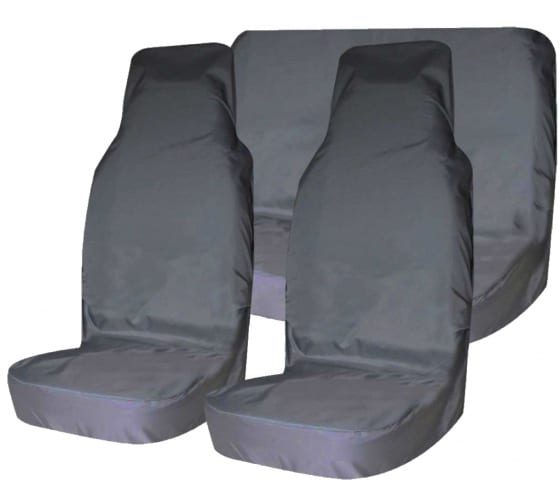 Комплект грязезащитных чехлов на передние и заднее сиденья 3шт, серый Tplus T001267 1