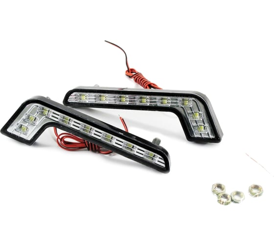 Ходовые огни Вымпел DRL-Z 8SMD изогнутый корпус, 8 диод 5083 1