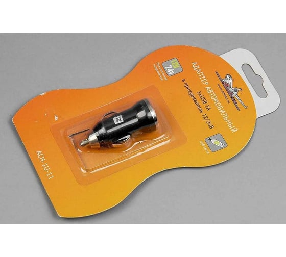 Автомобильный адаптер Airline 1хUSB 1А 12/24В ACH-1U-11