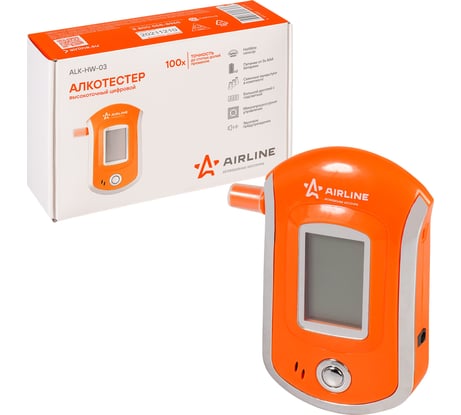 Алкотестер Airline с Hot Wire сенсором, большой ЖК дисплей ALK-HW-03