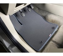 Комплект ковриков в салон DuffCar для ford focus ii (c307) седан (2004 - 2011), ромб черный с черным кантом 1-1593-1-9-14