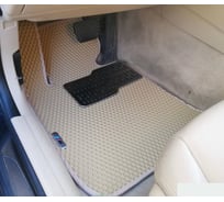 Комплект ковриков DuffCar в салон bmw 3 vi (f30) седан 2011 — 2019, черный ромб с черным кантом 1539-1-9-14