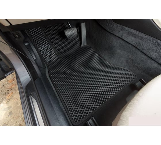 Комплект ковриков в салон DuffCar bmw 3 vii (g20) 2018 -, черный ромб с черным кантом 2786-1-9-14 1