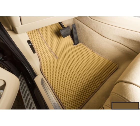 Комплект ковриков DuffCar в салон bmw x5 iii (f15) 2013 — 2018, черный ромб с черным кантом 1945-1-9-14