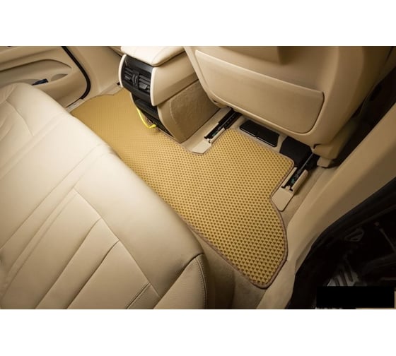 Комплект ковриков DuffCar в салон bmw x5 iii (f15) 2013 — 2018, черный ромб с черным кантом 1945-1-9-14