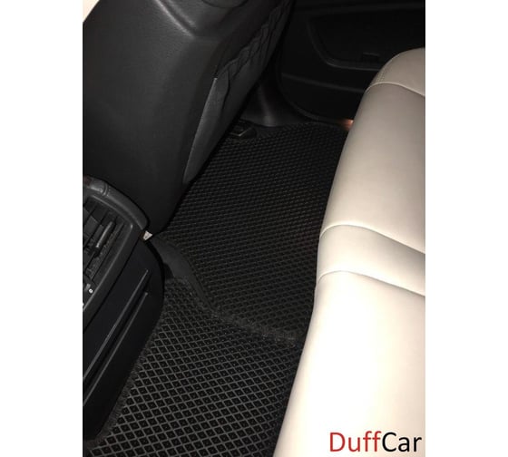 Комплект ковриков DuffCar в салон bmw x6 i (e71) 2007 — 2014, черный ромб с черным кантом 1555-1-9-14