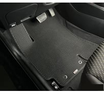 Комплект ковриков DuffCar в салон kia rio iv (fb) седан 2017 -, ромб черный с черным кантом 1-2473-1-9-14