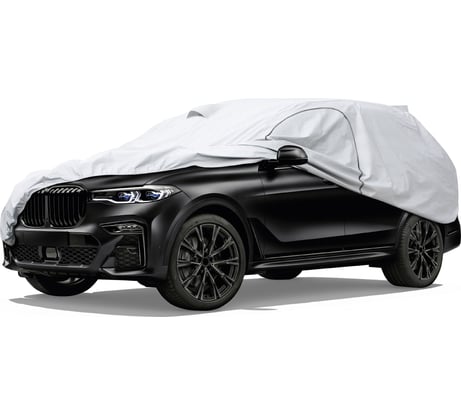 Чехол-тент на автомобиль AUTOPROFI кроссовер (джип), серый, peva + мягкая подкладка, водонепроницаемый, 571x203x160 см SUV-600 (GRAND)