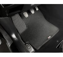 Комплект ковриков DuffCar в салон mazda 3 i (bk) 2003 - 2008, ромб черный с черным кантом 1-1709-1-9-14