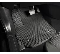 Комплект ковриков DuffCar в салон mazda 3 ii (bl) 2009 - 2013, ромб черный с черным кантом 1-1710-1-9-14
