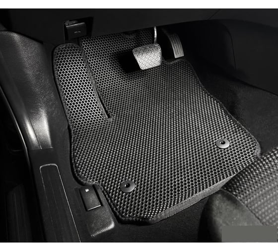 Комплект ковриков DuffCar в салон mazda 3 ii (bl) 2009 - 2013, ромб черный с черным кантом 1-1710-1-9-14 1