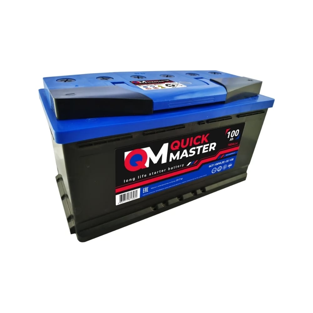 Аккумуляторная батарея quick master sp 6ст-100 -(0) 780а, 353x175x190 4657771813269