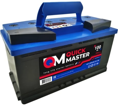 Аккумуляторная батарея Quick Master SP 6СТ-100 (R)-(0) 780А, 353x175x190 4657771813269