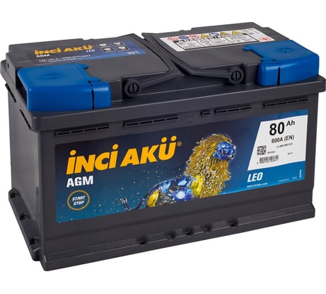 Аккумулятор INCI AKU AGM 80R 800A 315x175x190 462588