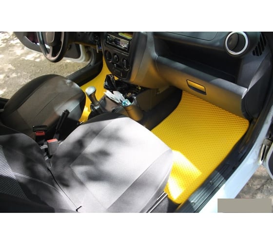 Комплект ковриков DuffCar в lada (ваз) granta i седан (2011 – 2018), ромб черный с черным кантом 1-1674-1-9-14 1
