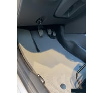 Комплект ковриков DuffCar в салон для renault logan i (2004 - 2012), черный ромб с черным кантом 1-1832-1-9-14