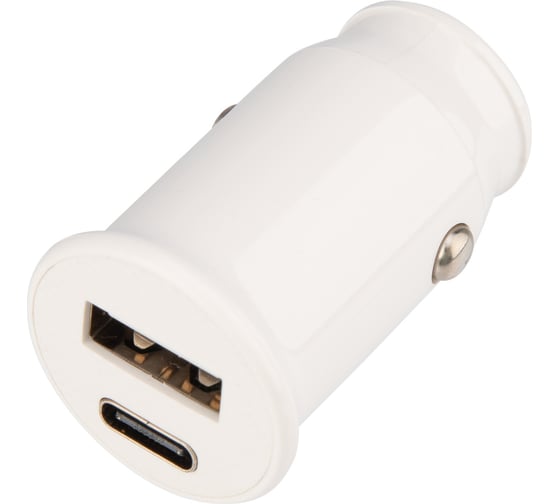 Автомобильное зарядное устройство REXANT usb-a+usb-c, 2.4 a белая 18-2229