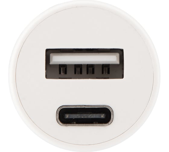 Автомобильное зарядное устройство REXANT usb-a+usb-c, 2.4 a белая 18-2229