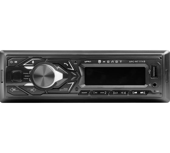 Радиоприемник Ural sound с USB, SD/MMC проигрывателем с функцией Bluetooth УРАЛ МОЛОТ АРС-МТ 111К