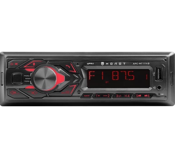Радиоприемник Ural sound с USB, SD/MMC проигрывателем с функцией Bluetooth УРАЛ МОЛОТ АРС-МТ 111К