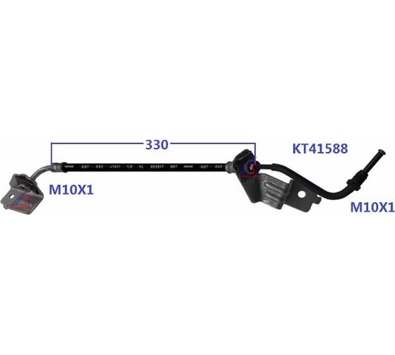Шланг тормозной DFH0185 Double Force 1783504