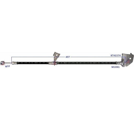 Шланг тормозной DFH0184 Double Force 1783503