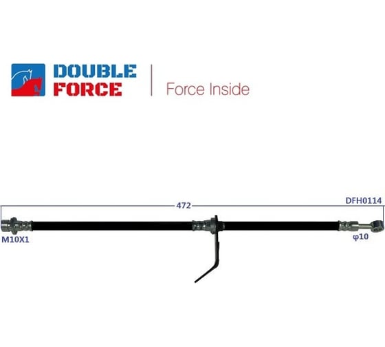 Шланг тормозной DFH0114 Double Force 1739875