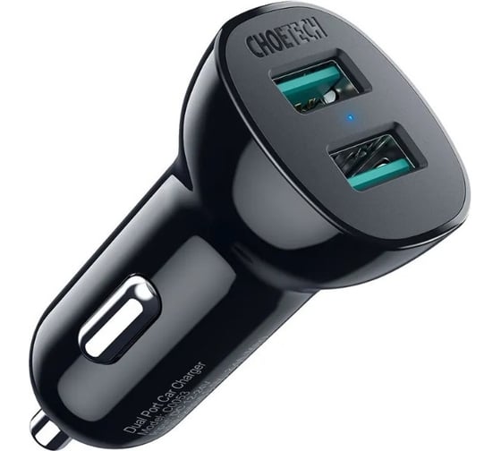 Автомобильное зарядное устройство Choetech Dual 36 Вт, QC 3,0 C0051-V5-BK 1