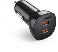 Автомобильное зарядное устройство Choetech 40 Вт, Dual USB C TC0008-V2-BK