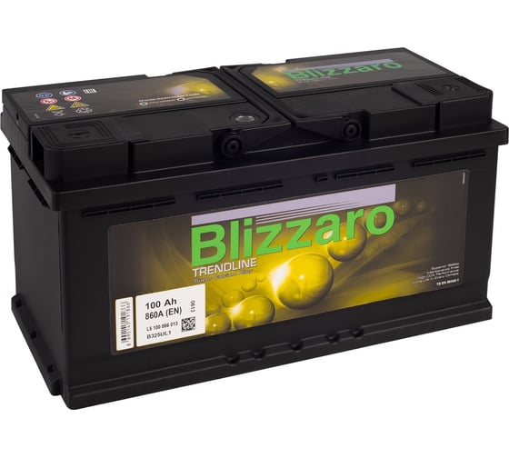 Аккумулятор BLIZZARO TRENDLINE 100R 860 A, 353x175x190 мм 450726 1