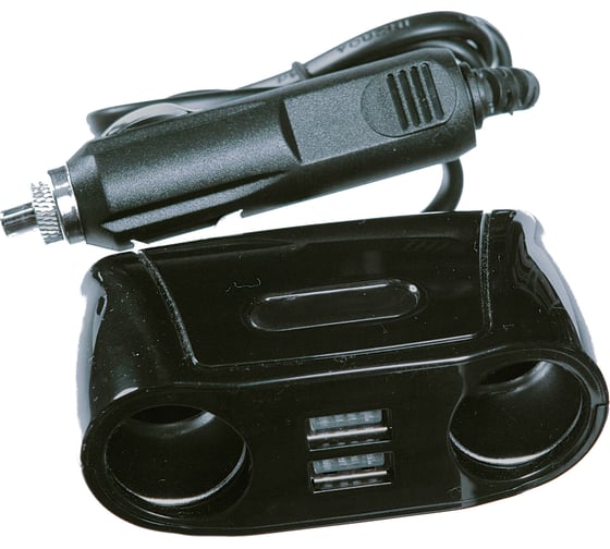 Разветвитель прикуривателя (2 выхода + 2USB) AM TL-S-221