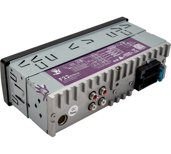 Автомагнитола FIVE 1din, красная, Bluetooth, USB, AUX, SD, FM, 4х50 F22R