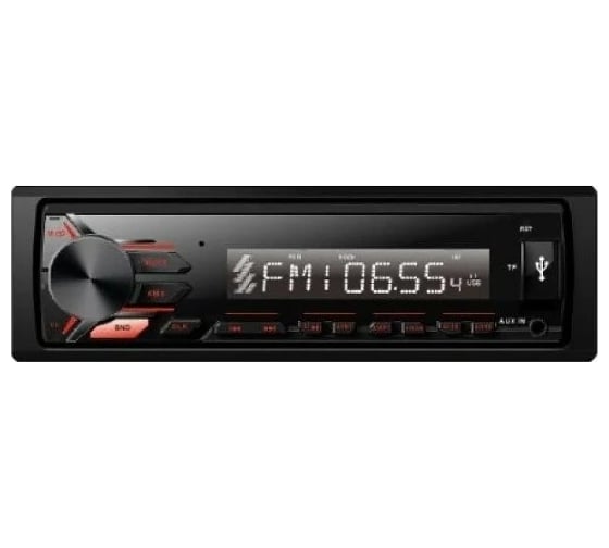 Автомагнитола FIVE 1din, красная, Bluetooth, USB, AUX, SD, FM, 4х50 F26R