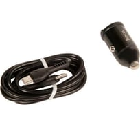 Автомобильная зарядка от прикуривателя Hoco nz2 link, кабель type-c, qc3.0, один порт usb, один порт type-c, 30 Вт, черный 825546