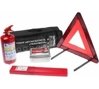 Набор автомобилиста TopAuto техосмотр сумка, огнетушитель оп-2 железный с манометром, аптечка по приказу, знак rt-199 eac НАТ