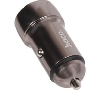 Автомобильная зарядка от прикуривателя Hoco z46a blue whale, 1x usb-a, 1xtype-c, pd20w, серый 900488