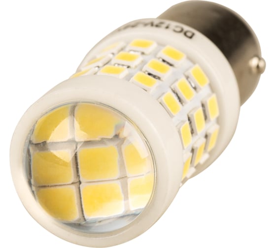 Автолампа SKYWAY диод s25(p21w) 12-24v, 51smd, диод ba15s, 1-конт. белая, противотуманные, стопы, задний ход S08202100